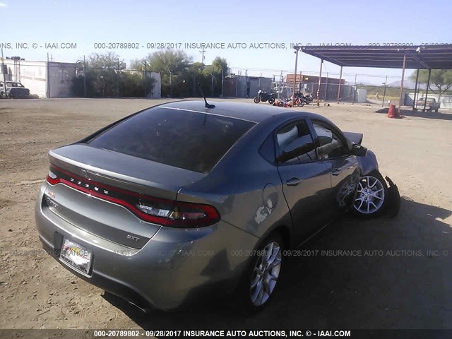 1C3CDFBAXDD346974 - 2013 DODGE DART SXT GRAY photo 4