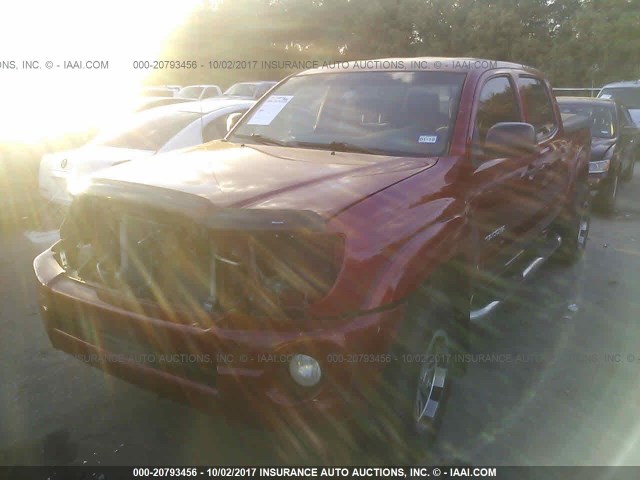 3TMJU62N49M079588 - 2009 TOYOTA TACOMA DOUBLE CAB PRERUNNER RED photo 2