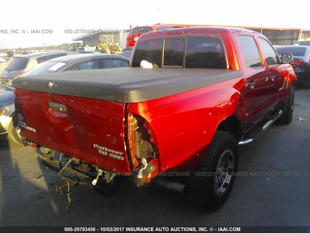 3TMJU62N49M079588 - 2009 TOYOTA TACOMA DOUBLE CAB PRERUNNER RED photo 4