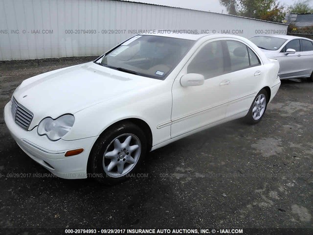 WDBRF61J34E016037 - 2004 MERCEDES-BENZ C 240 YELLOW photo 2