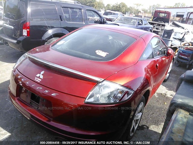 4A3AK24F49E021150 - 2009 MITSUBISHI ECLIPSE GS RED photo 4