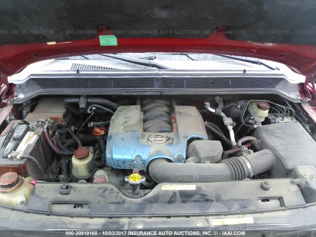 1N6BA07A66N509636 - 2006 NISSAN TITAN XE/SE/LE RED photo 10