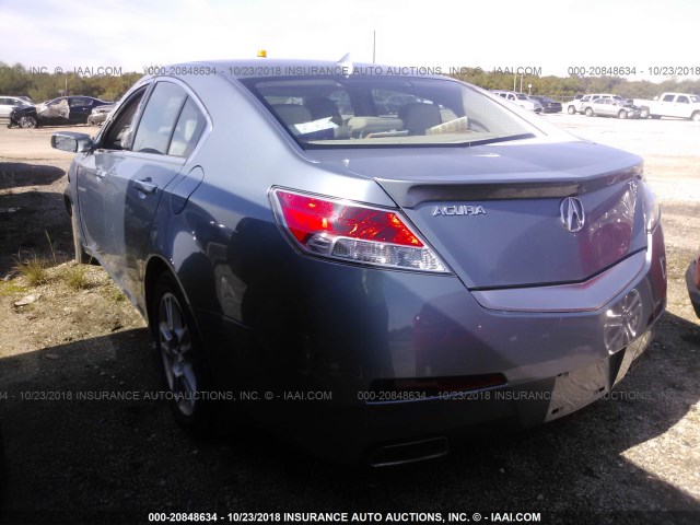 19UUA86579A014843 - 2009 ACURA TL Light Blue photo 3