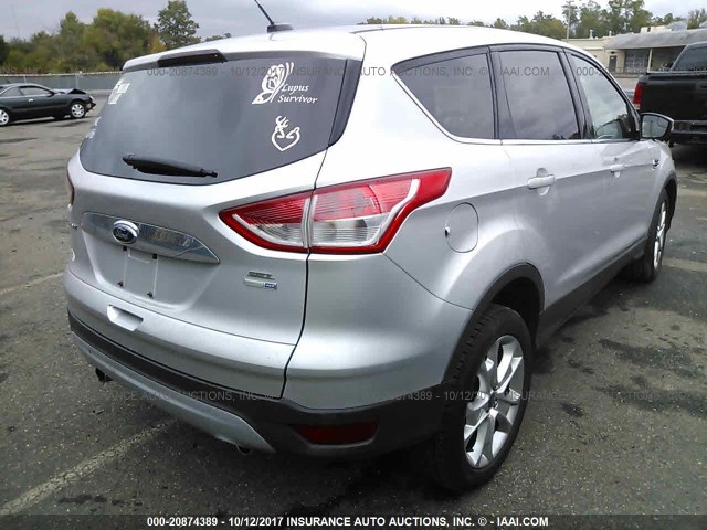 1FMCU9H9XDUC38179 - 2013 FORD ESCAPE SEL SILVER photo 4