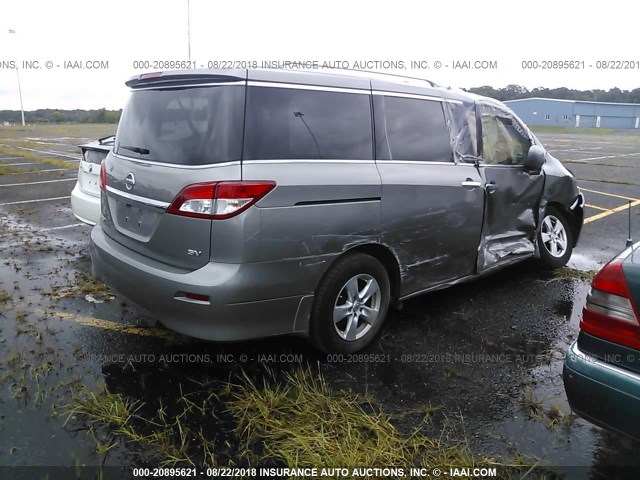 JN8AE2KPXD9071059 - 2013 NISSAN QUEST S/SV/SL/LE GRAY photo 4