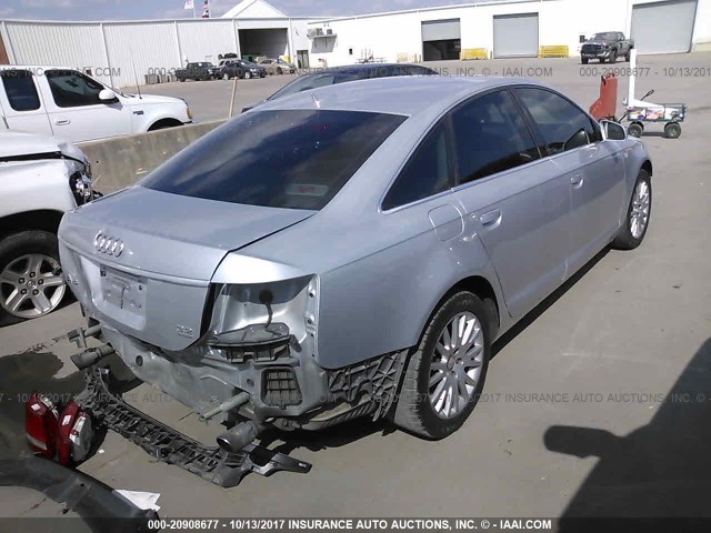 WAUDH74F56N136909 - 2006 AUDI A6 3.2 QUATTRO SILVER photo 4