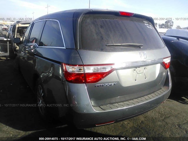 5FNRL5H67CB125796 - 2012 HONDA ODYSSEY EXL GRAY photo 3