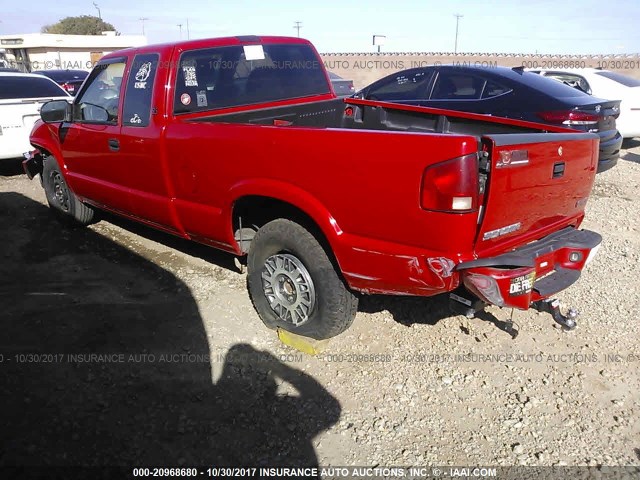 1GTDT19W4Y8142242 - 2000 GMC SONOMA RED photo 3