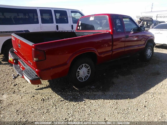 1GTDT19W4Y8142242 - 2000 GMC SONOMA RED photo 4