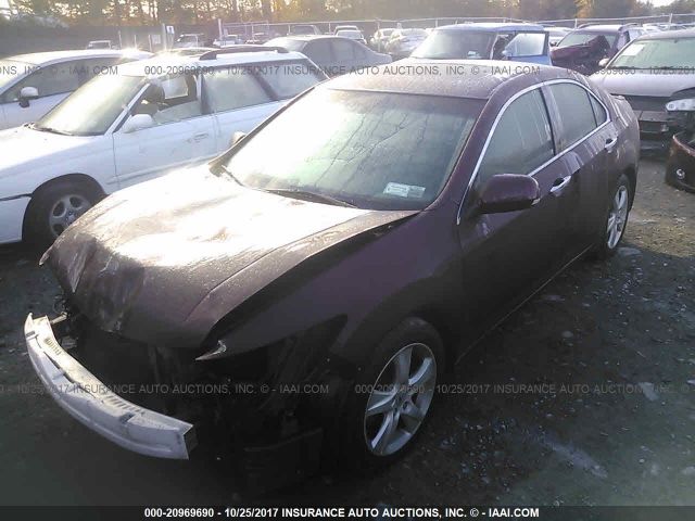 JH4CU2F67AC020995 - 2010 ACURA TSX  Burgundy photo 2