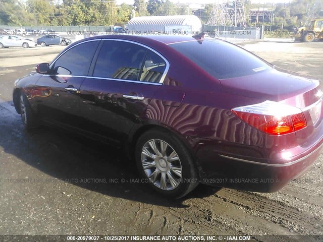 KMHGC46E09U048809 - 2009 HYUNDAI GENESIS 3.8L MAROON photo 3