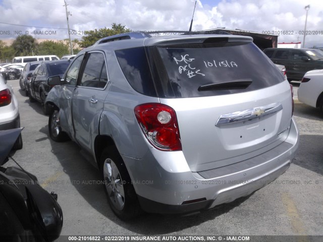 2GNALFEK2D6150978 - 2013 CHEVROLET EQUINOX LTZ SILVER photo 3