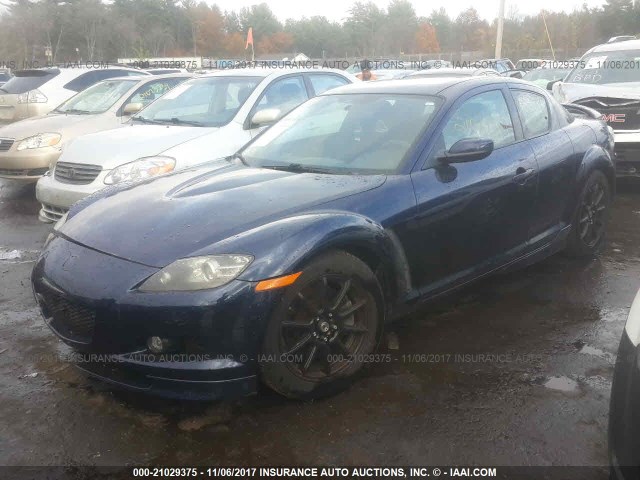 JM1FE173870212513 - 2007 MAZDA RX8 BLUE photo 2