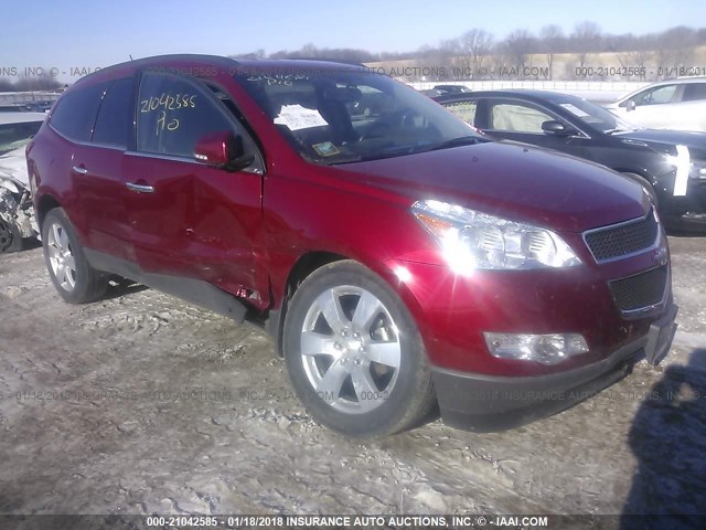 1GNKVGED1CJ400069 - 2012 CHEVROLET TRAVERSE LT MAROON photo 1