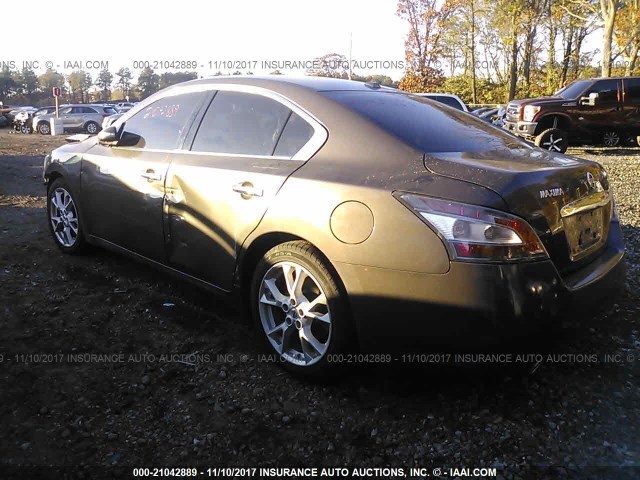 1N4AA5AP2CC867497 - 2012 NISSAN MAXIMA S/SV GRAY photo 3