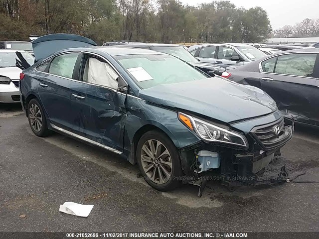 5NPE34AFXFH236593 - 2015 HYUNDAI SONATA SPORT/LIMITED BLUE photo 1