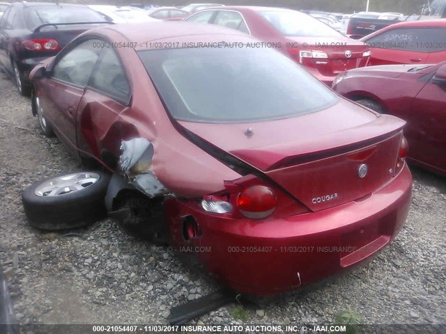 1ZWFT61L5X5616912 - 1999 MERCURY COUGAR V6 MAROON photo 3