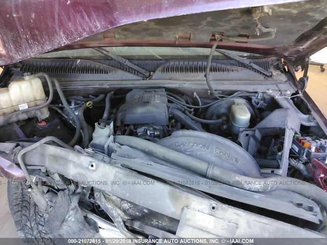 2GCEC19T9Y1225369 - 2000 CHEVROLET SILVERADO C1500 MAROON photo 10