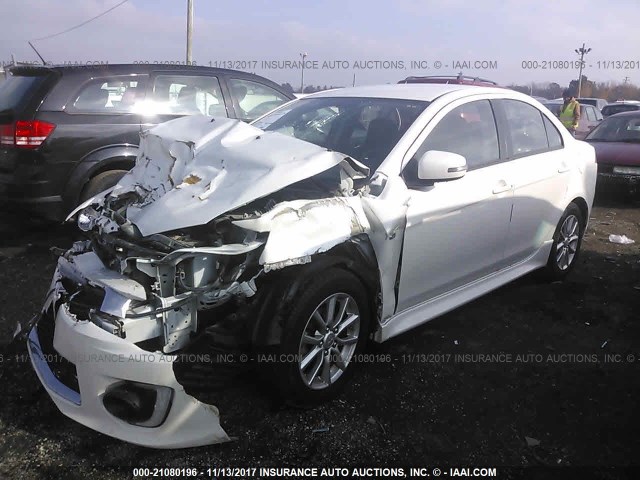 JA32U2FU8GU003958 - 2016 MITSUBISHI LANCER ES WHITE photo 2