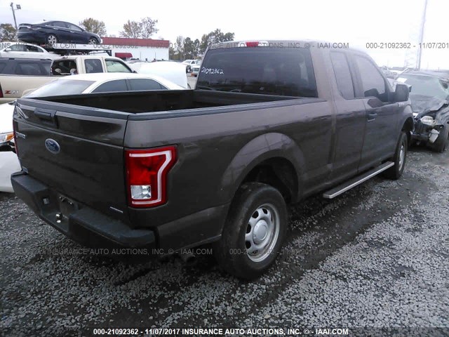 1FTEX1C88FKD24612 - 2015 FORD F150 SUPER CAB BEIGE photo 4