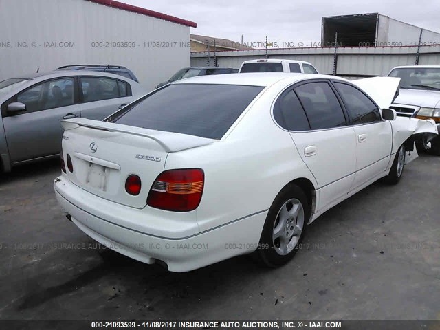 JT8BD68S4Y0086378 - 2000 LEXUS GS 300 WHITE photo 4