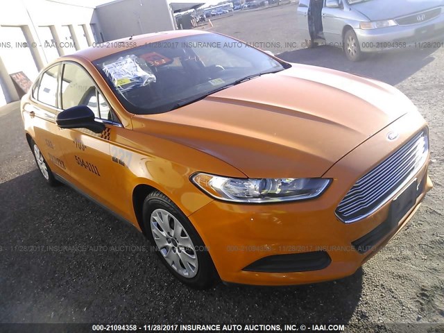 3FA6P0G72DR305102 - 2013 FORD FUSION S YELLOW photo 1