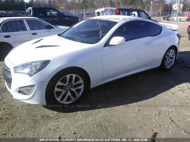 KMHHT6KJ7FU126131 - 2015 HYUNDAI GENESIS COUPE 3.8L WHITE photo 2