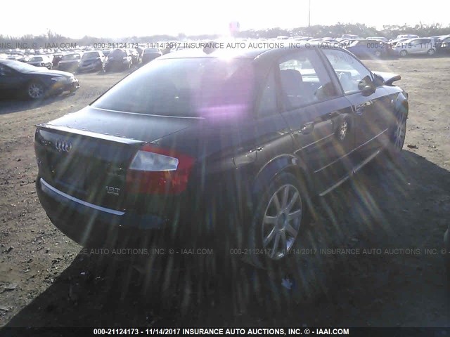 WAULC68E14A091302 - 2004 AUDI A4 1.8T QUATTRO BLACK photo 4