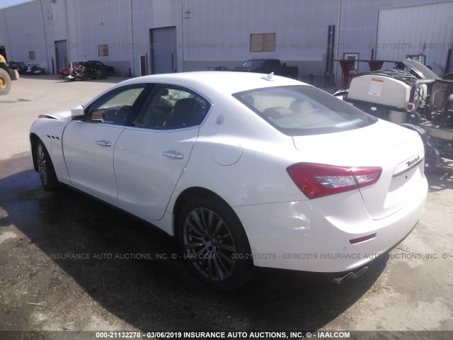 ZAM57XSL4H1220972 - 2017 MASERATI GHIBLI WHITE photo 3