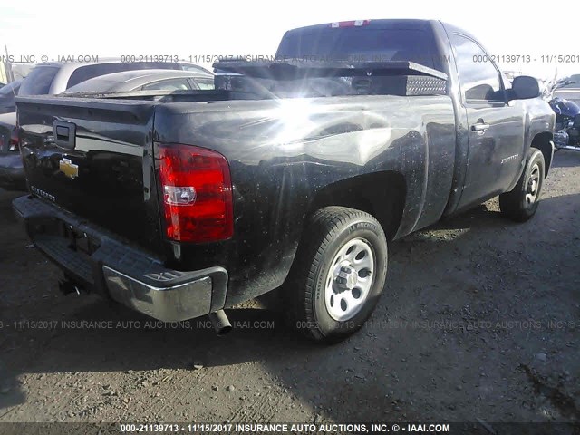 1GCNCPEX1DZ313667 - 2013 CHEVROLET SILVERADO C1500 BLACK photo 4