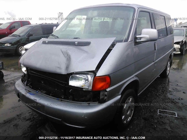 WV2MH470XYH118028 - 2000 VOLKSWAGEN EUROVAN MV GRAY photo 2