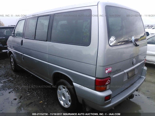 WV2MH470XYH118028 - 2000 VOLKSWAGEN EUROVAN MV GRAY photo 3