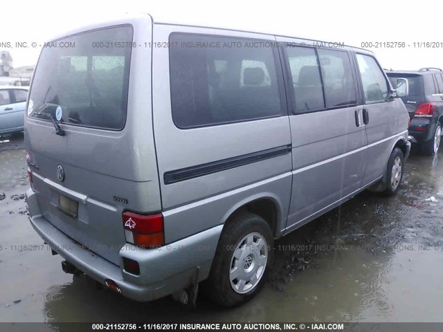 WV2MH470XYH118028 - 2000 VOLKSWAGEN EUROVAN MV GRAY photo 4