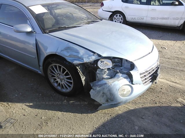 4C3AG52H54E118993 - 2004 CHRYSLER SEBRING LIMITED BLUE photo 6