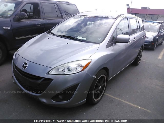 JM1CW2CL5C0106770 - 2012 MAZDA 5 GRAY photo 2