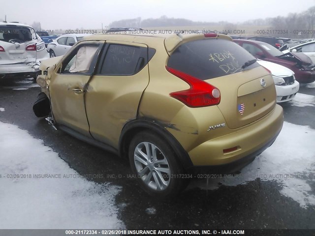 JN8AF5MV2DT216771 - 2013 NISSAN JUKE S/SV/SL GOLD photo 3