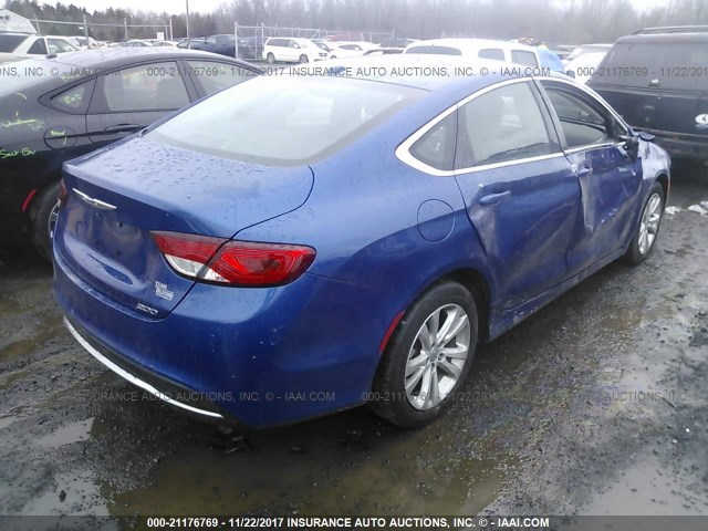 1C3CCCAB7FN581907 - 2015 CHRYSLER 200 LIMITED BLUE photo 4