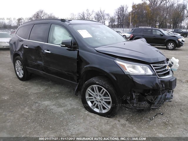 1GNKRGKDXFJ167158 - 2015 CHEVROLET TRAVERSE LT BLACK photo 1