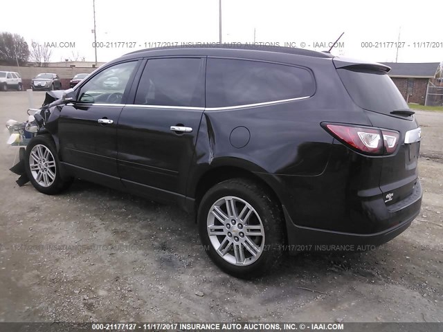 1GNKRGKDXFJ167158 - 2015 CHEVROLET TRAVERSE LT BLACK photo 3