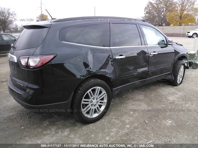 1GNKRGKDXFJ167158 - 2015 CHEVROLET TRAVERSE LT BLACK photo 4