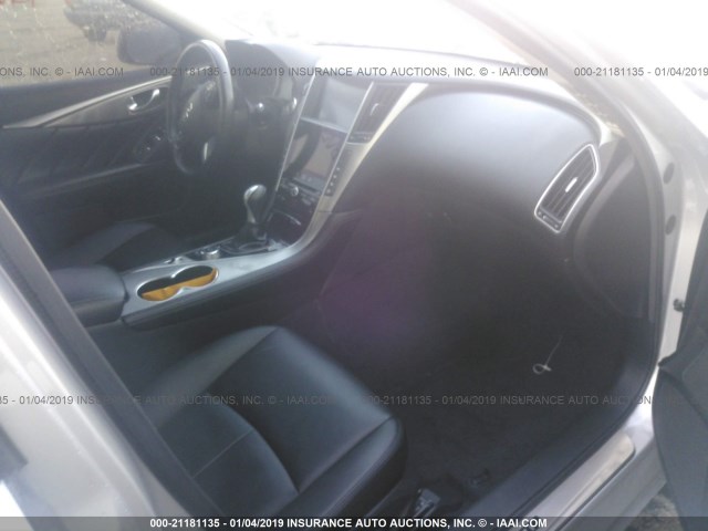 JN1BV7AP9EM678439 - 2014 INFINITI Q50 PREMIUM/SPORT SILVER photo 5