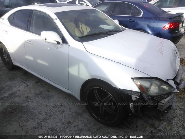 JTHBK262285060575 - 2008 LEXUS IS 250 WHITE photo 1