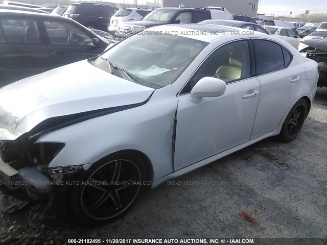 JTHBK262285060575 - 2008 LEXUS IS 250 WHITE photo 2