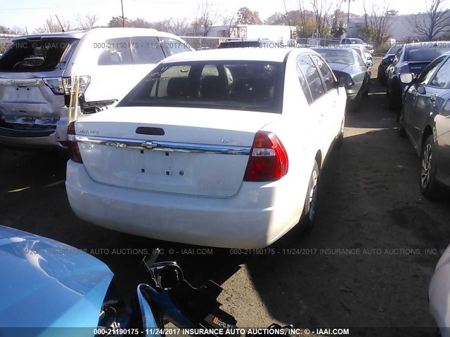 1G1ZS58F67F307597 - 2007 CHEVROLET MALIBU LS WHITE photo 4