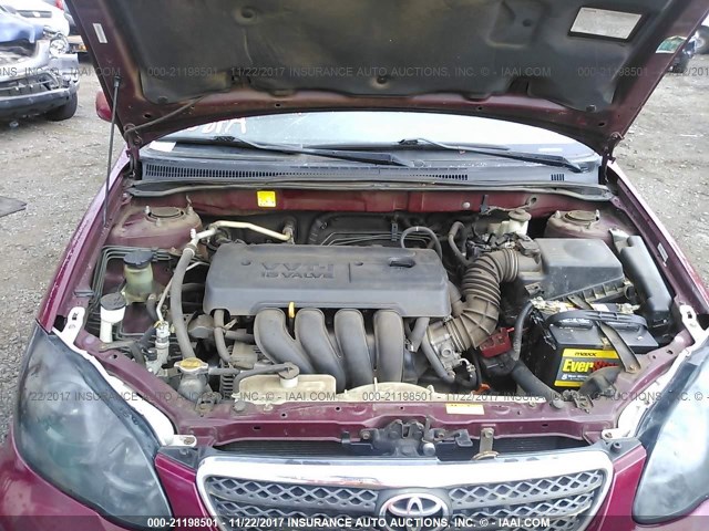 1NXBR32E86Z679375 - 2006 TOYOTA COROLLA CE/LE/S RED photo 10