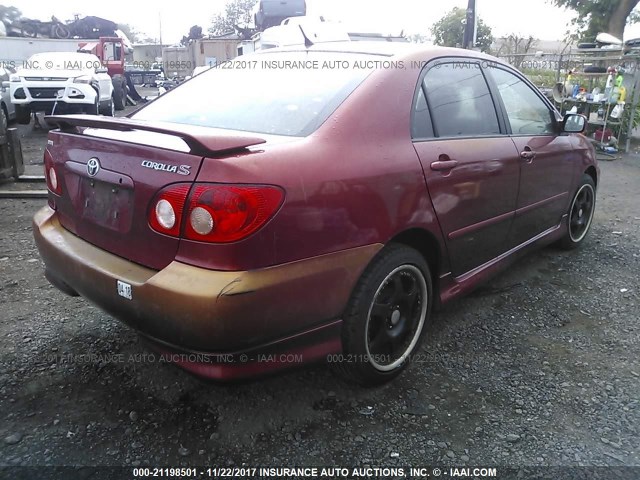 1NXBR32E86Z679375 - 2006 TOYOTA COROLLA CE/LE/S RED photo 4