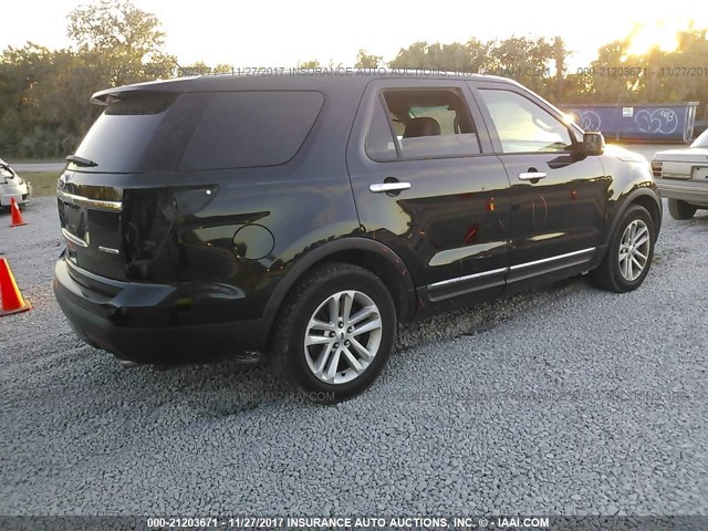 1FM5K7D88EGA16269 - 2014 FORD EXPLORER XLT BLACK photo 4