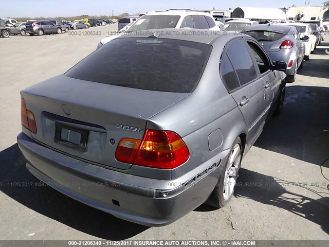 WBAAZ33444KP90842 - 2004 BMW 325 IS SULEV SILVER photo 4