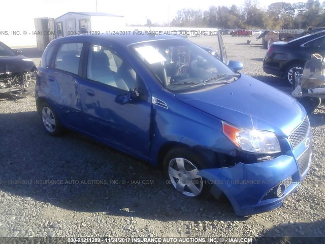 KL1TD66E69B334520 - 2009 CHEVROLET AVEO LS/LT BLUE photo 1
