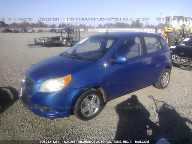 KL1TD66E69B334520 - 2009 CHEVROLET AVEO LS/LT BLUE photo 2